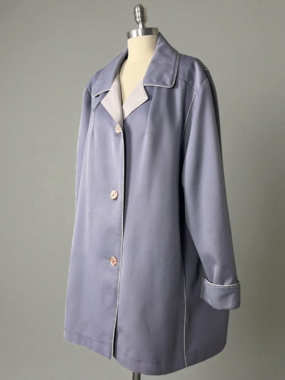 Vintage 80s 90s Aurora International Womens 22 Lightweight Lavender Grey Jacket